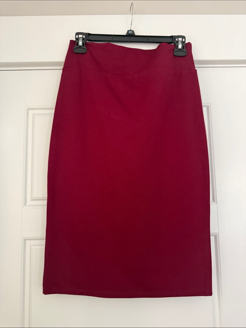 Double Take… NWT.  Classic Burgundy Pencil Skirt - Tailored High-Waist Style